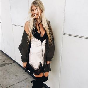 LF silk mauve Lace dress